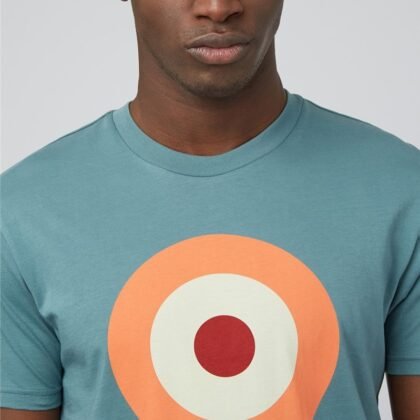 BEN SHERMAN TARGET TEE GREEN & ORANGE