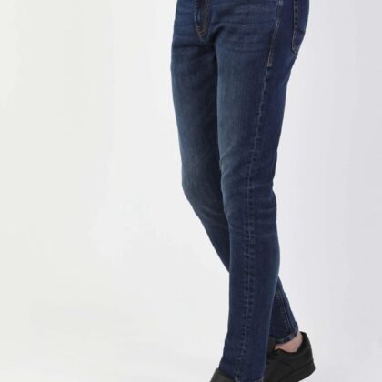 041 DANNY MEN'S SLIM FIT SLIM LEG TROUSERS DARK NAVY