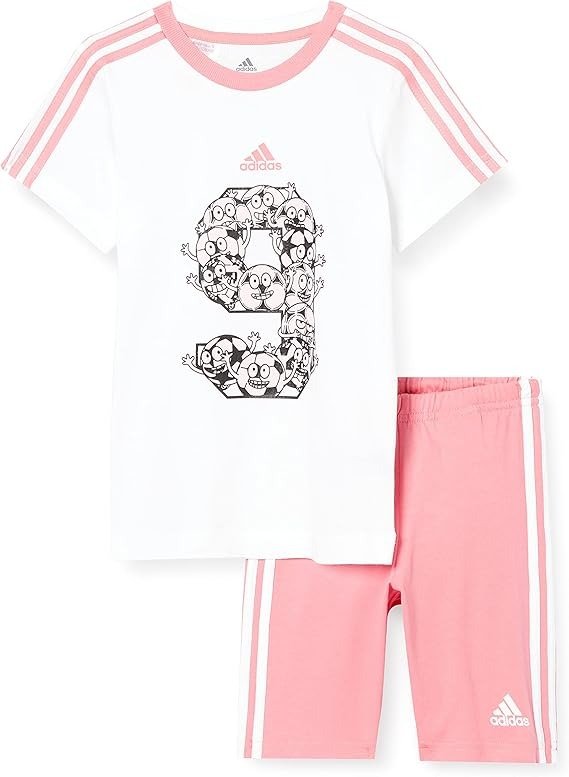 ADIDAS INFANT LIL 3-STRIPES SUMMER SET PINK