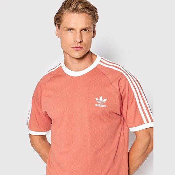 ADICOLOR CLASSICS 3-STRIPES TEE SALMON – Image 3