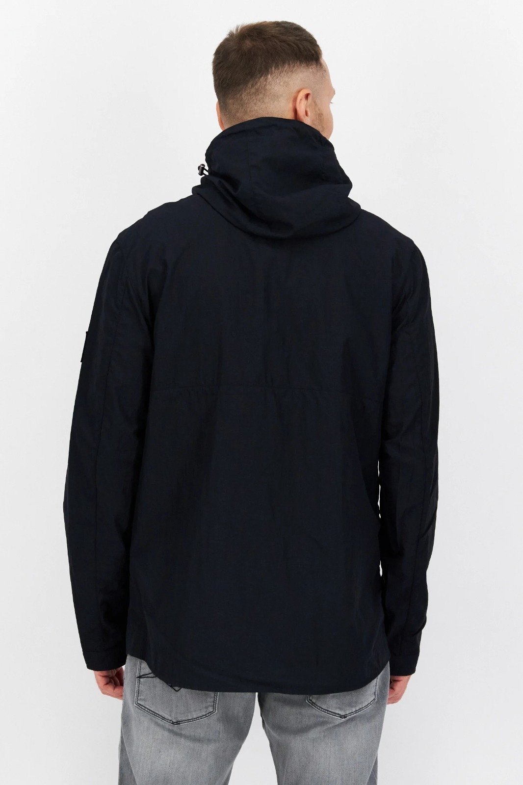 SOLID HOODED JACKET BLACK – Image 2