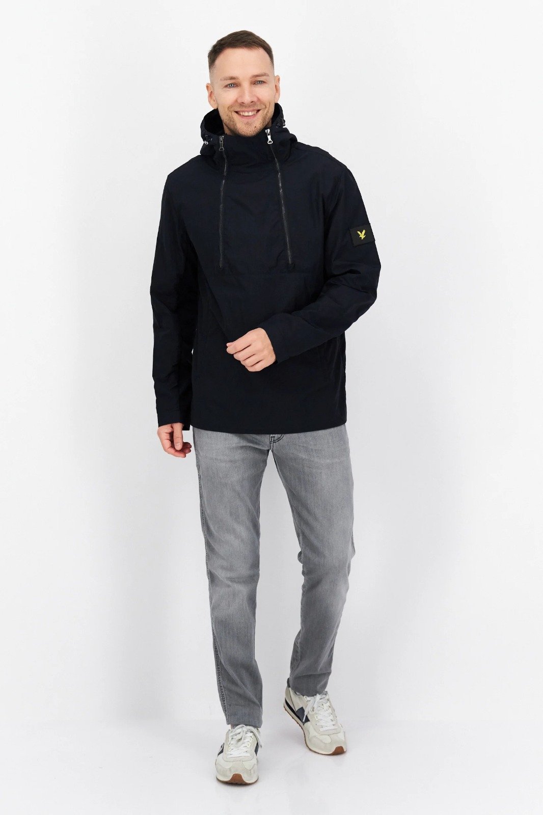 SOLID HOODED JACKET BLACK – Image 3