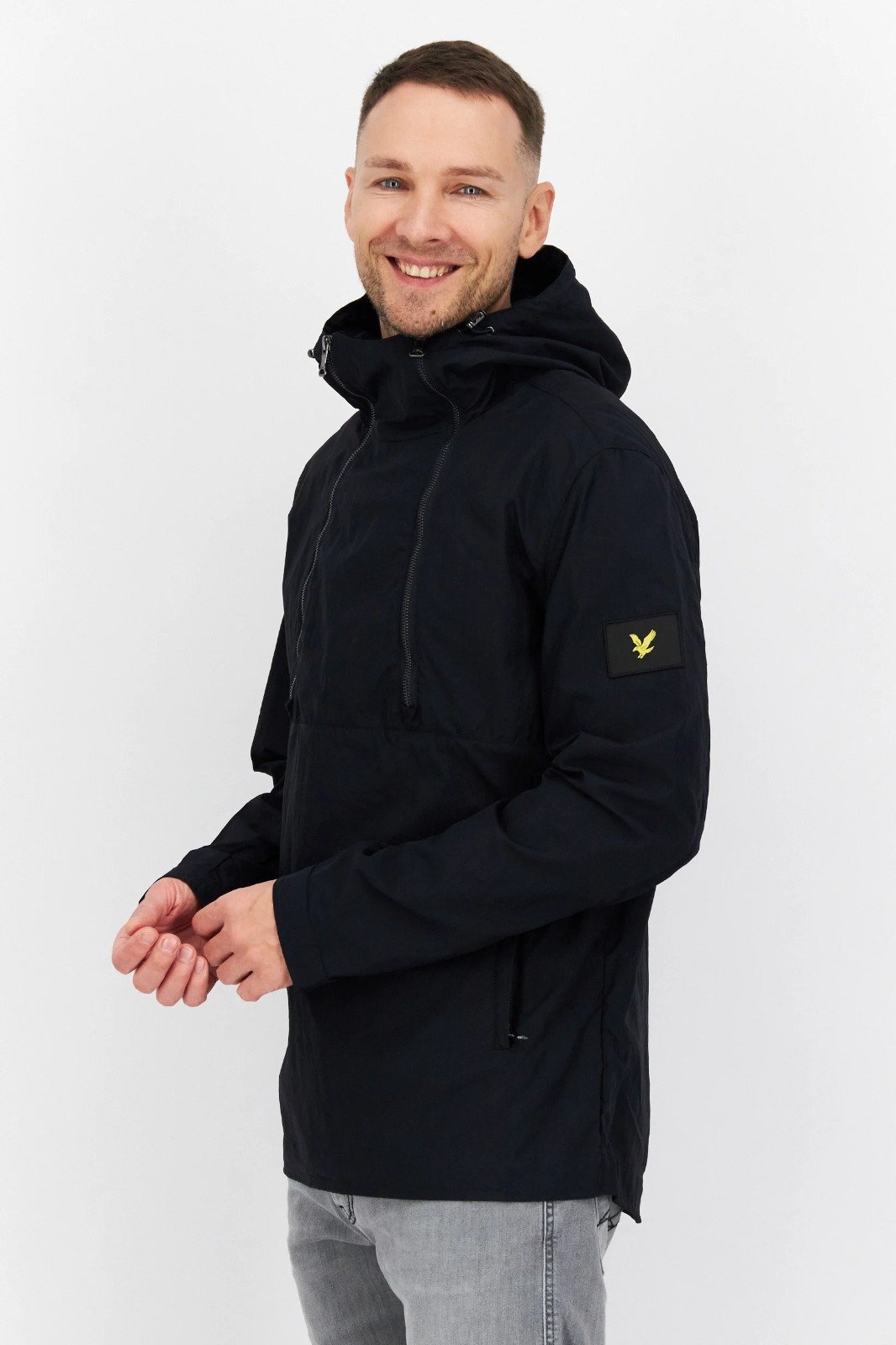SOLID HOODED JACKET BLACK – Image 4