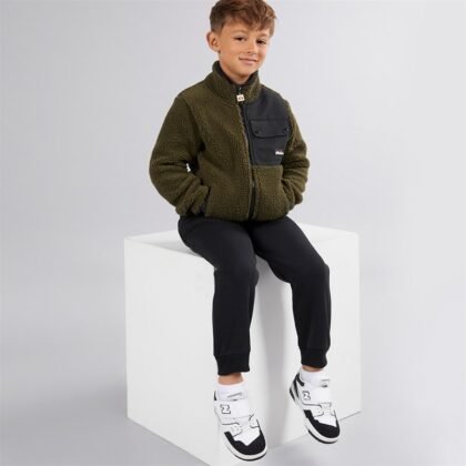 DEMETRIUS SHERPA JACKET AND JOGGERS KHAKI