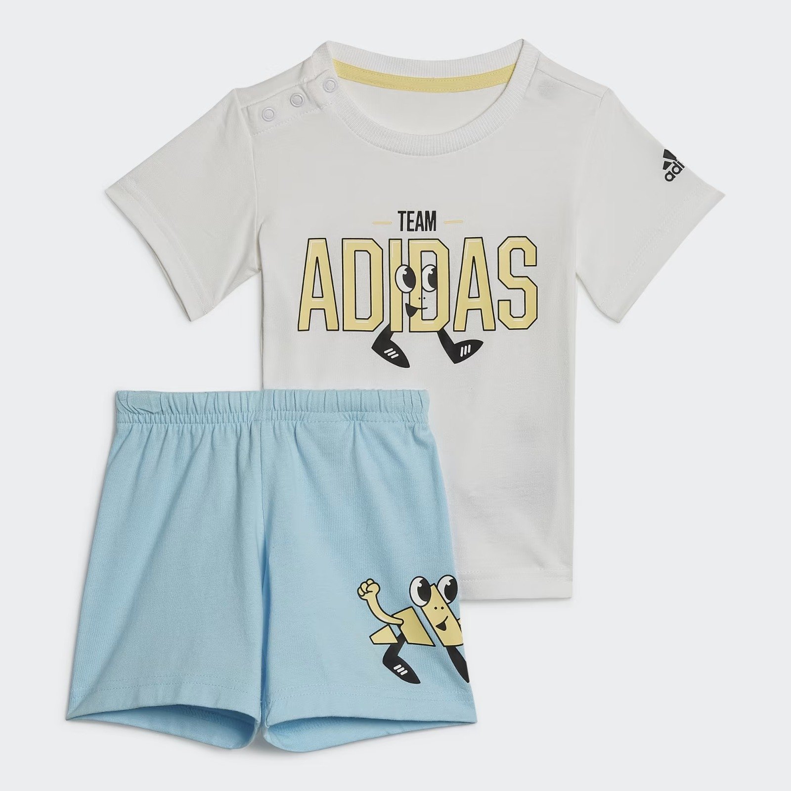 PRINTED SUMMER SET WHITE / LIGHT BLUE