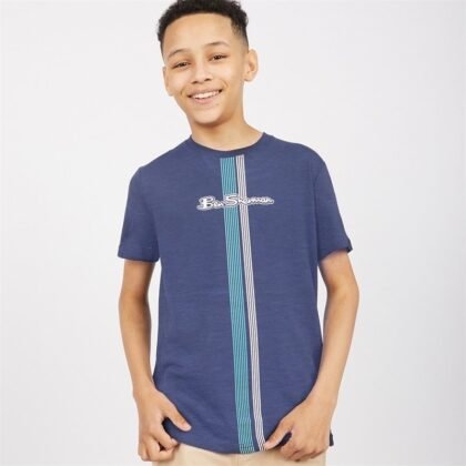 CENTRE BARCODE SLUB T-SHIRT