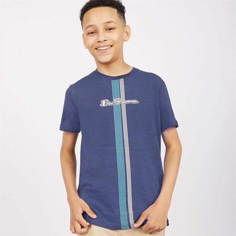 CENTRE BARCODE SLUB T-SHIRT