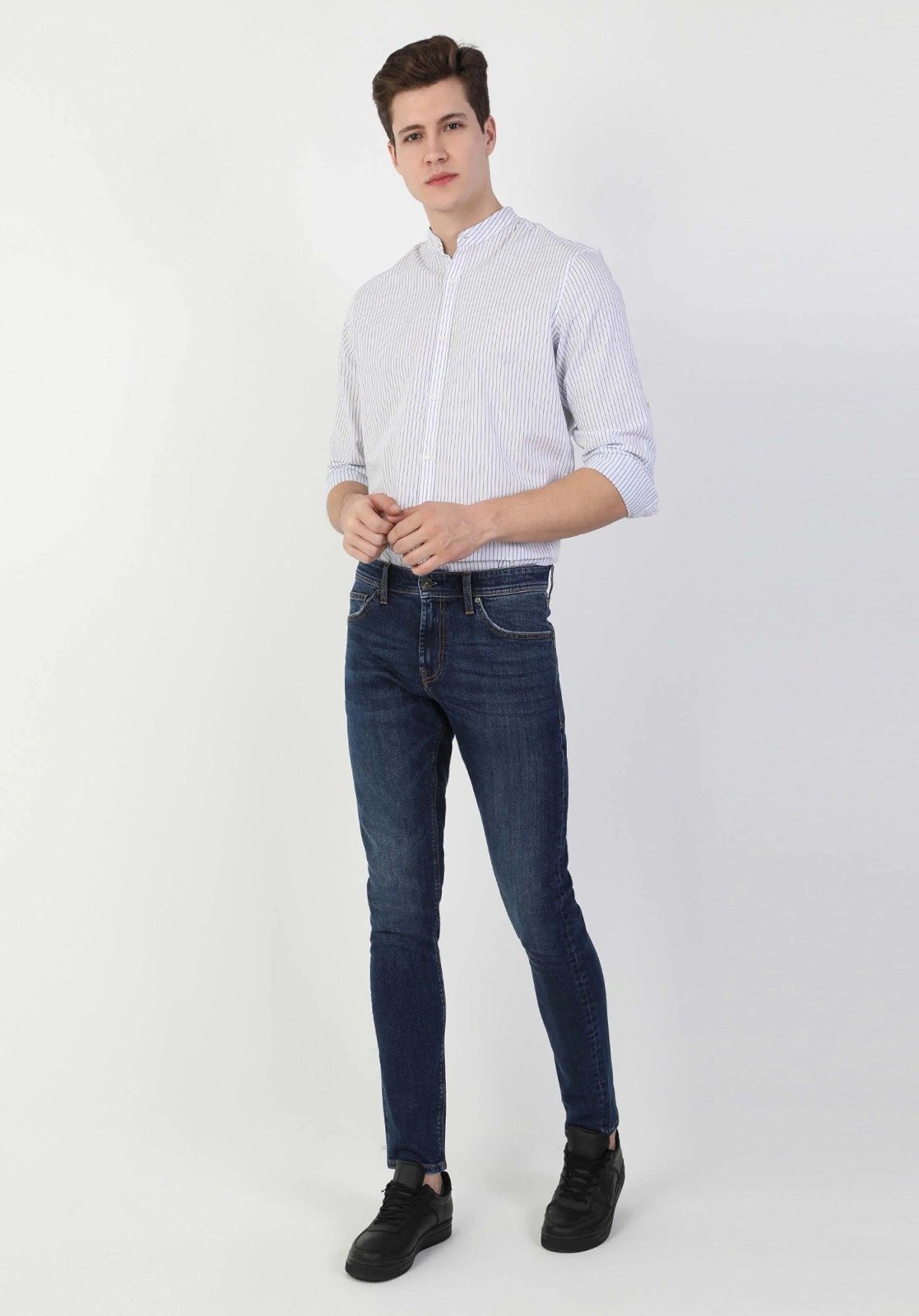 041 DANNY MEN'S SLIM FIT SLIM LEG TROUSERS – Image 3