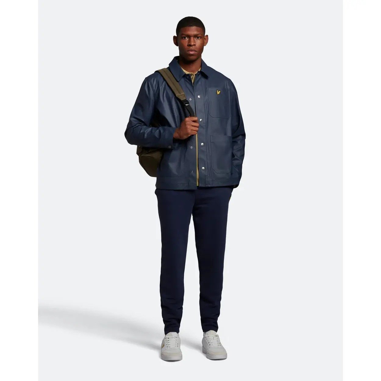 EMBROIDERED LOGO LONG SLEEVE WINDBREAKER JACKET – Image 4