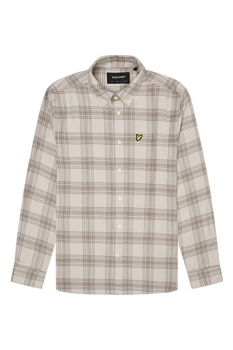 TONAL CHECK FLANNEL SHIRT LIGHT MIST/ HERITAGE TAUPE